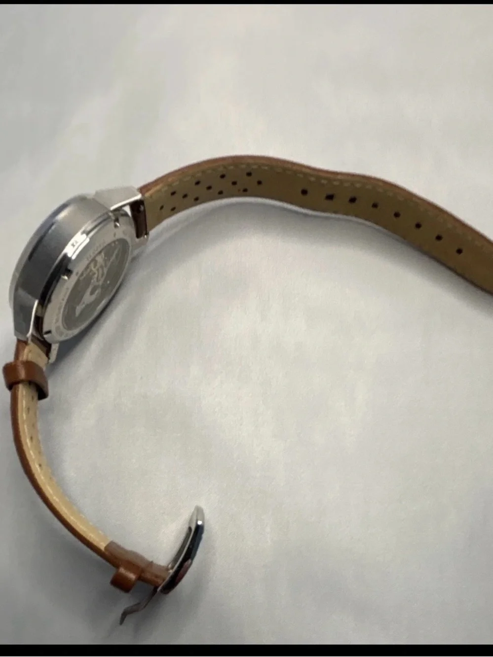 Tophill ST1901 Chronograph Mechanical Watch with Brown Leather Strap